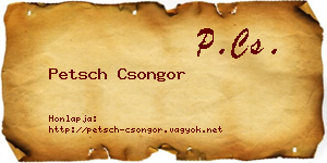 Petsch Csongor névjegykártya