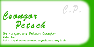 csongor petsch business card